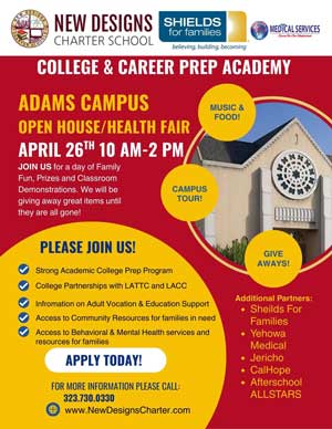 Open House and Health Fair English flyer